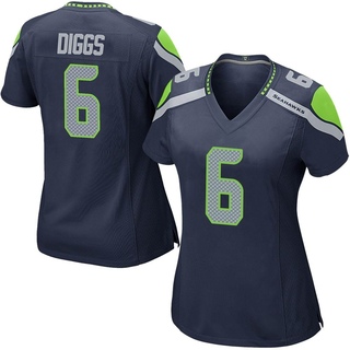 Game Quandre Diggs Women's Seattle Seahawks Team Color Jersey - Navy