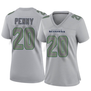 Game Rashaad Penny Women's Seattle Seahawks Atmosphere Fashion Jersey - Gray