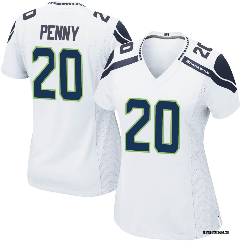 Game Rashaad Penny Women's Seattle Seahawks Jersey - White