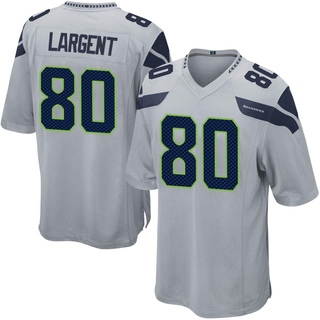 Game Steve Largent Men's Seattle Seahawks Alternate Jersey - Gray