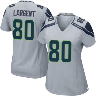 Game Steve Largent Women's Seattle Seahawks Alternate Jersey - Gray