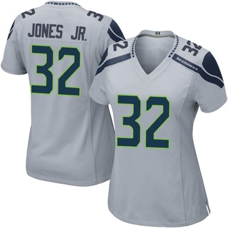 Game Tony Jones Jr. Women's Seattle Seahawks Alternate Jersey - Gray