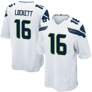Game Tyler Lockett Men's Seattle Seahawks Jersey - White
