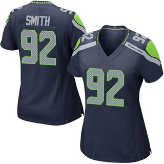 Game Tyreke Smith Women's Seattle Seahawks Team Color Jersey - Navy