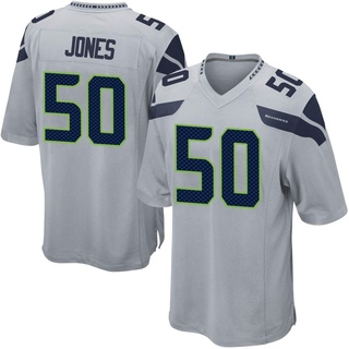 Game Vi Jones Men's Seattle Seahawks Alternate Jersey - Gray