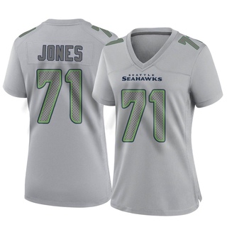 Game Walter Jones Women's Seattle Seahawks Atmosphere Fashion Jersey - Gray