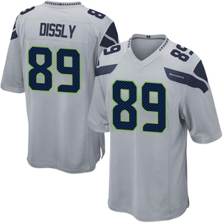 Game Will Dissly Men's Seattle Seahawks Alternate Jersey - Gray