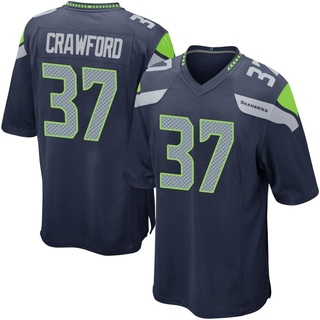 Game Xavier Crawford Men's Seattle Seahawks Team Color Jersey - Navy