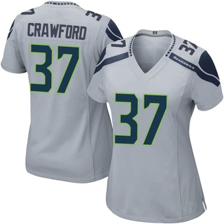 Game Xavier Crawford Women's Seattle Seahawks Alternate Jersey - Gray