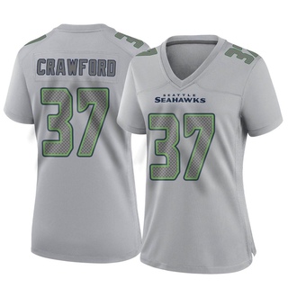 Game Xavier Crawford Women's Seattle Seahawks Atmosphere Fashion Jersey - Gray