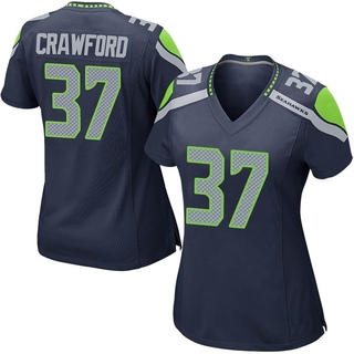 Game Xavier Crawford Women's Seattle Seahawks Team Color Jersey - Navy
