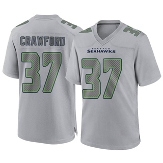 Game Xavier Crawford Youth Seattle Seahawks Atmosphere Fashion Jersey - Gray