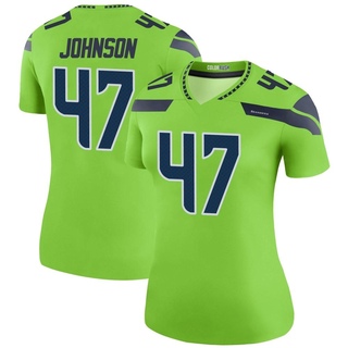 Legend Alexander Johnson Women's Seattle Seahawks Color Rush Neon Jersey - Green