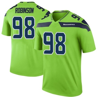 Legend Alton Robinson Men's Seattle Seahawks Color Rush Neon Jersey - Green