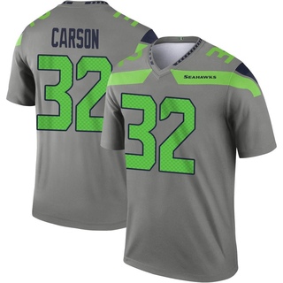 Legend Chris Carson Youth Seattle Seahawks Steel Inverted Jersey