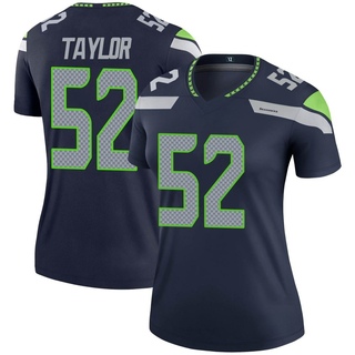 Legend Darrell Taylor Women's Seattle Seahawks Jersey - Navy