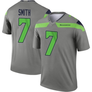 Legend Geno Smith Men's Seattle Seahawks Steel Inverted Jersey