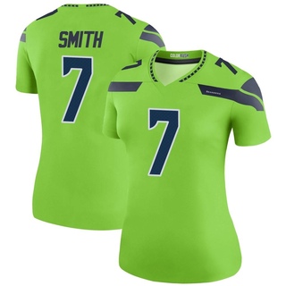 Legend Geno Smith Women's Seattle Seahawks Color Rush Neon Jersey - Green