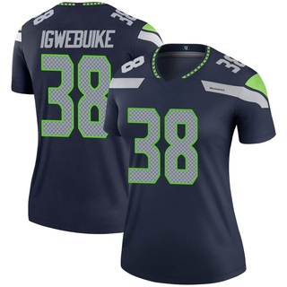 Legend Godwin Igwebuike Women's Seattle Seahawks Jersey - Navy