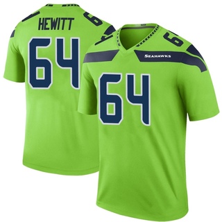 Legend Jarrod Hewitt Men's Seattle Seahawks Color Rush Neon Jersey - Green
