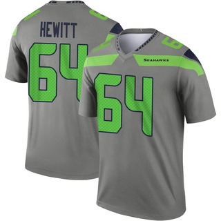 Legend Jarrod Hewitt Men's Seattle Seahawks Steel Inverted Jersey