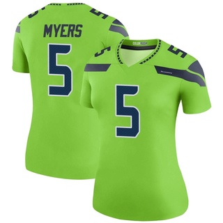 Legend Jason Myers Women's Seattle Seahawks Color Rush Neon Jersey - Green