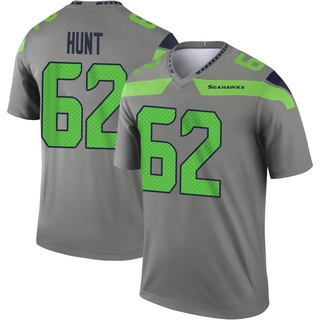 Legend Joey Hunt Men's Seattle Seahawks Steel Inverted Jersey