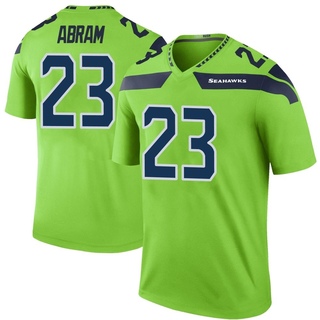 Legend Johnathan Abram Men's Seattle Seahawks Color Rush Neon Jersey - Green