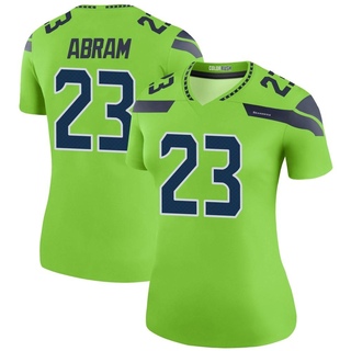 Legend Johnathan Abram Women's Seattle Seahawks Color Rush Neon Jersey - Green
