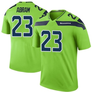 Legend Johnathan Abram Youth Seattle Seahawks Color Rush Neon Jersey - Green