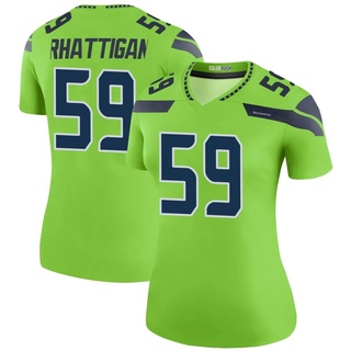 Legend Jon Rhattigan Women's Seattle Seahawks Color Rush Neon Jersey - Green