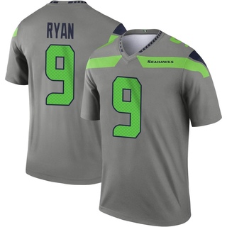 Legend Jon Ryan Men's Seattle Seahawks Steel Inverted Jersey