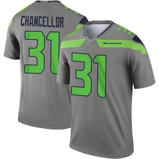 Legend Kam Chancellor Men's Seattle Seahawks Steel Inverted Jersey