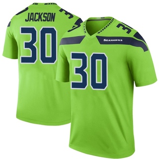 Legend Mike Jackson Men's Seattle Seahawks Color Rush Neon Jersey - Green