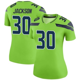 Legend Mike Jackson Women's Seattle Seahawks Color Rush Neon Jersey - Green