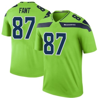 Legend Noah Fant Men's Seattle Seahawks Color Rush Neon Jersey - Green
