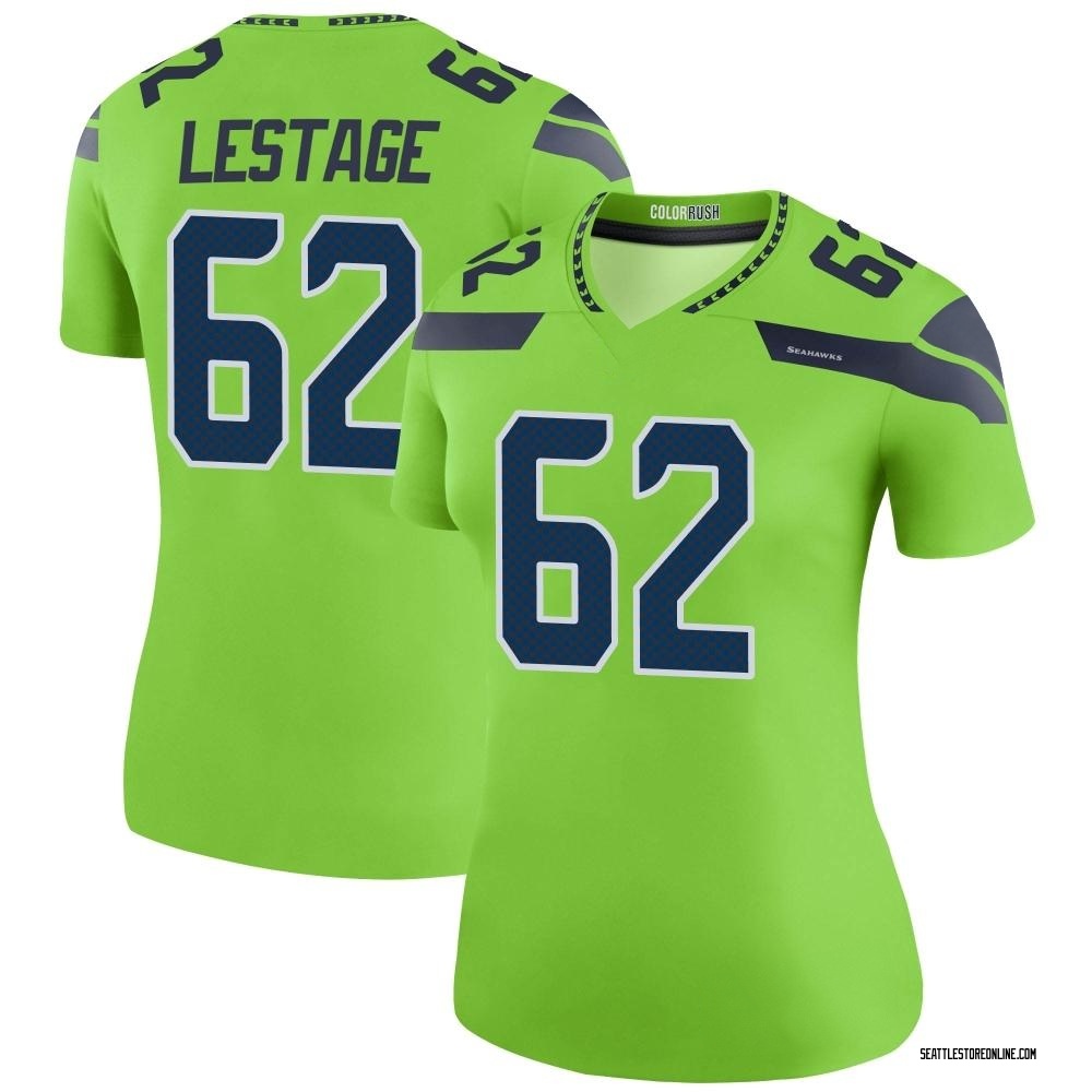Legend Pier-Olivier Lestage Women's Seattle Seahawks Color Rush Neon Jersey - Green