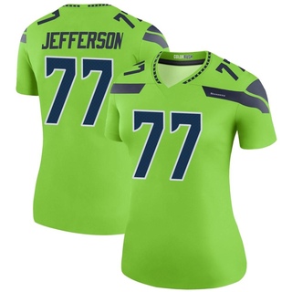 Legend Quinton Jefferson Women's Seattle Seahawks Color Rush Neon Jersey - Green