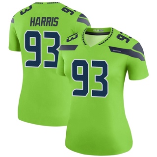 Legend Shelby Harris Women's Seattle Seahawks Color Rush Neon Jersey - Green