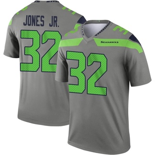 Legend Tony Jones Jr. Men's Seattle Seahawks Steel Inverted Jersey