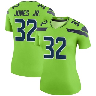 Legend Tony Jones Jr. Women's Seattle Seahawks Color Rush Neon Jersey - Green