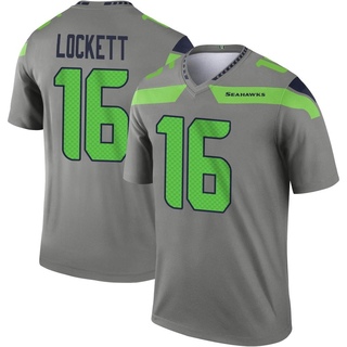 Legend Tyler Lockett Men's Seattle Seahawks Steel Inverted Jersey