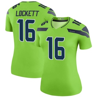 Legend Tyler Lockett Women's Seattle Seahawks Color Rush Neon Jersey - Green
