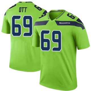Legend Tyler Ott Men's Seattle Seahawks Color Rush Neon Jersey - Green