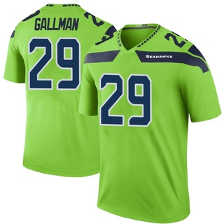 Legend Wayne Gallman Men's Seattle Seahawks Color Rush Neon Jersey - Green