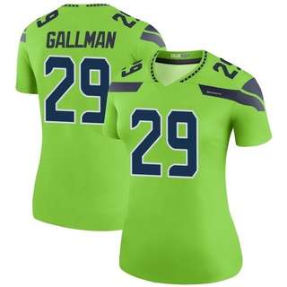 Legend Wayne Gallman Women's Seattle Seahawks Color Rush Neon Jersey - Green