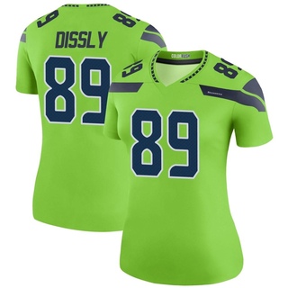 Legend Will Dissly Women's Seattle Seahawks Color Rush Neon Jersey - Green