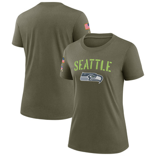 Legend Women's Seattle Seahawks 2022 Salute To Service T-Shirt - Olive