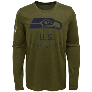 Legend Youth Seattle Seahawks 2018 Salute to Service Performance Long Sleeve T-Shirt - Olive