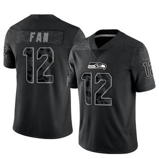 Limited 12th Fan Youth Seattle Seahawks Reflective Jersey - Black